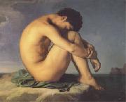 Hippolyte Flandrin Young Man Beside the Sea A study (mk05) USA oil painting reproduction